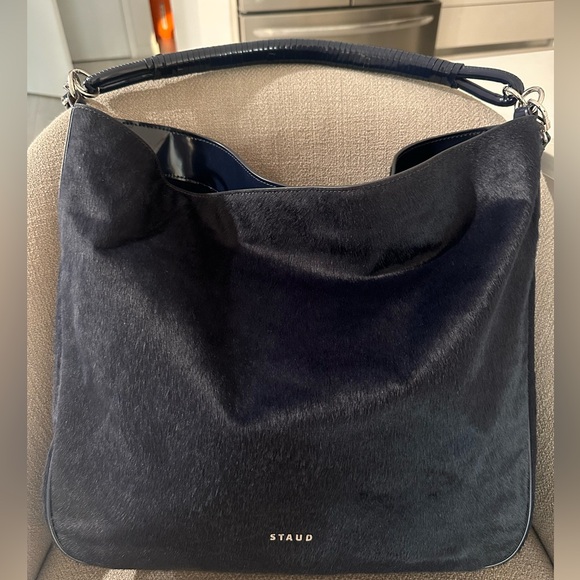 STAUD Perry Calf Hair Slouchy Hobo Tote - Picture 3 of 6